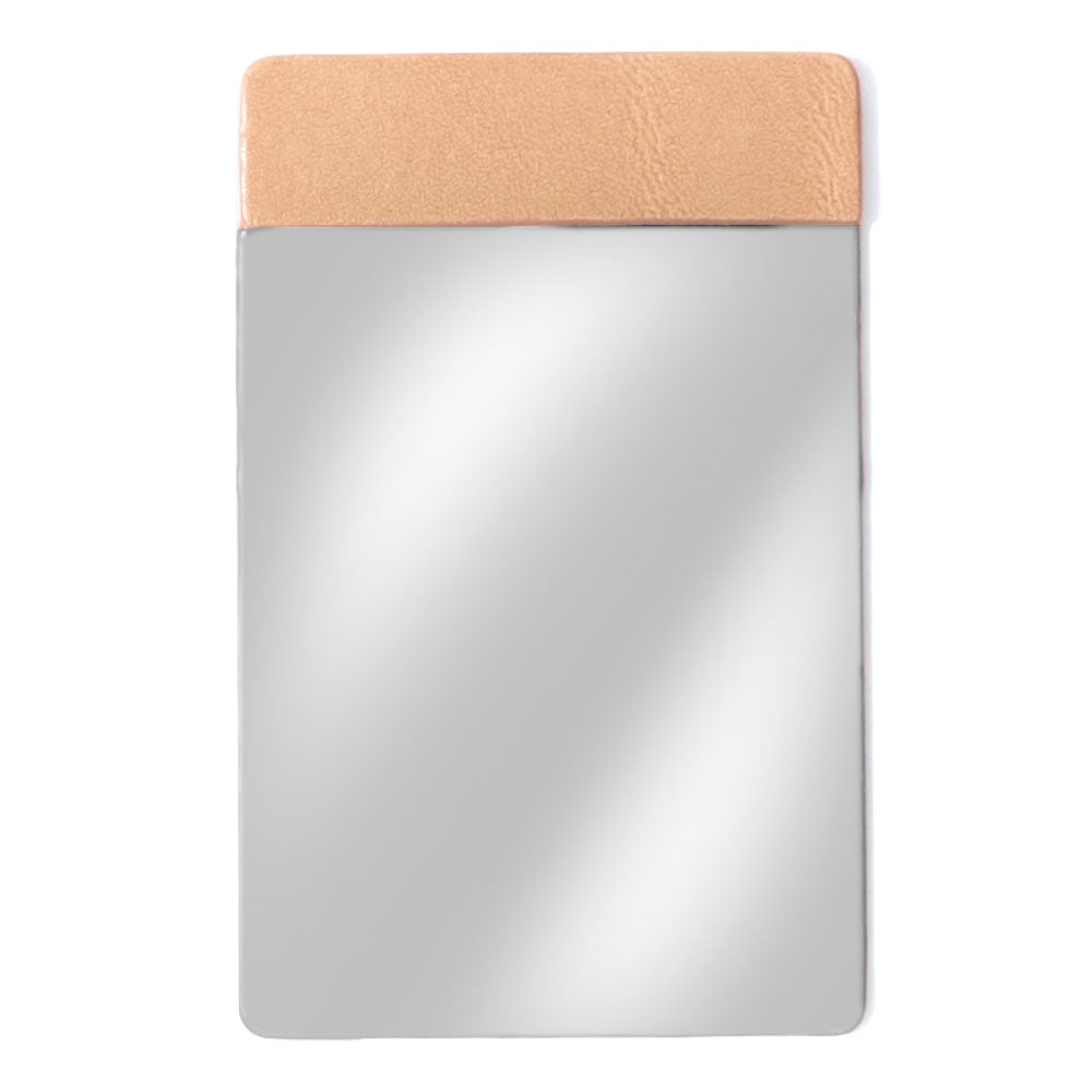 Accessory Genuine Leather Tochigi Leather Stainless Steel Card-Type Mirror
