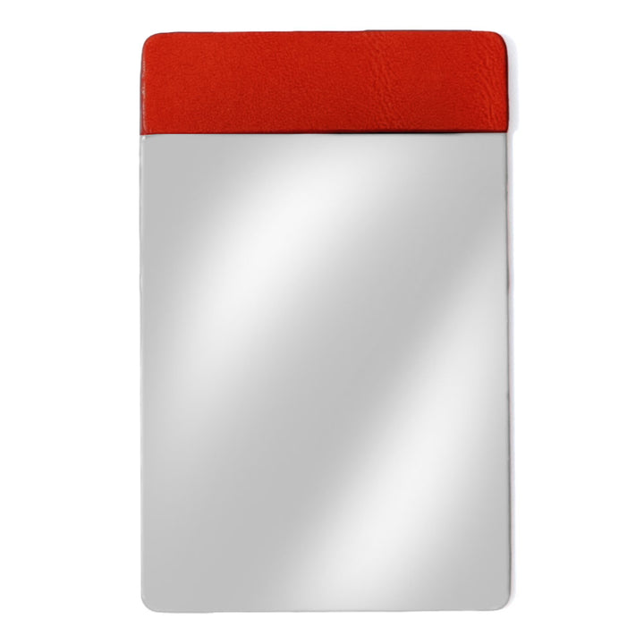 Accessory Genuine Leather Tochigi Leather Stainless Steel Card-Type Mirror