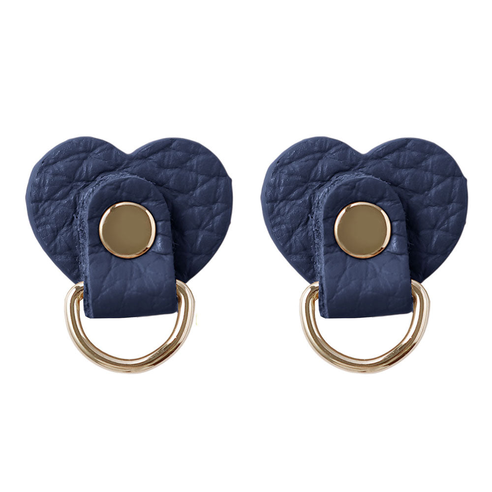 Accessoires cuir véritable 32 couleurs cuir italien grainé lot de 2 porte-charms