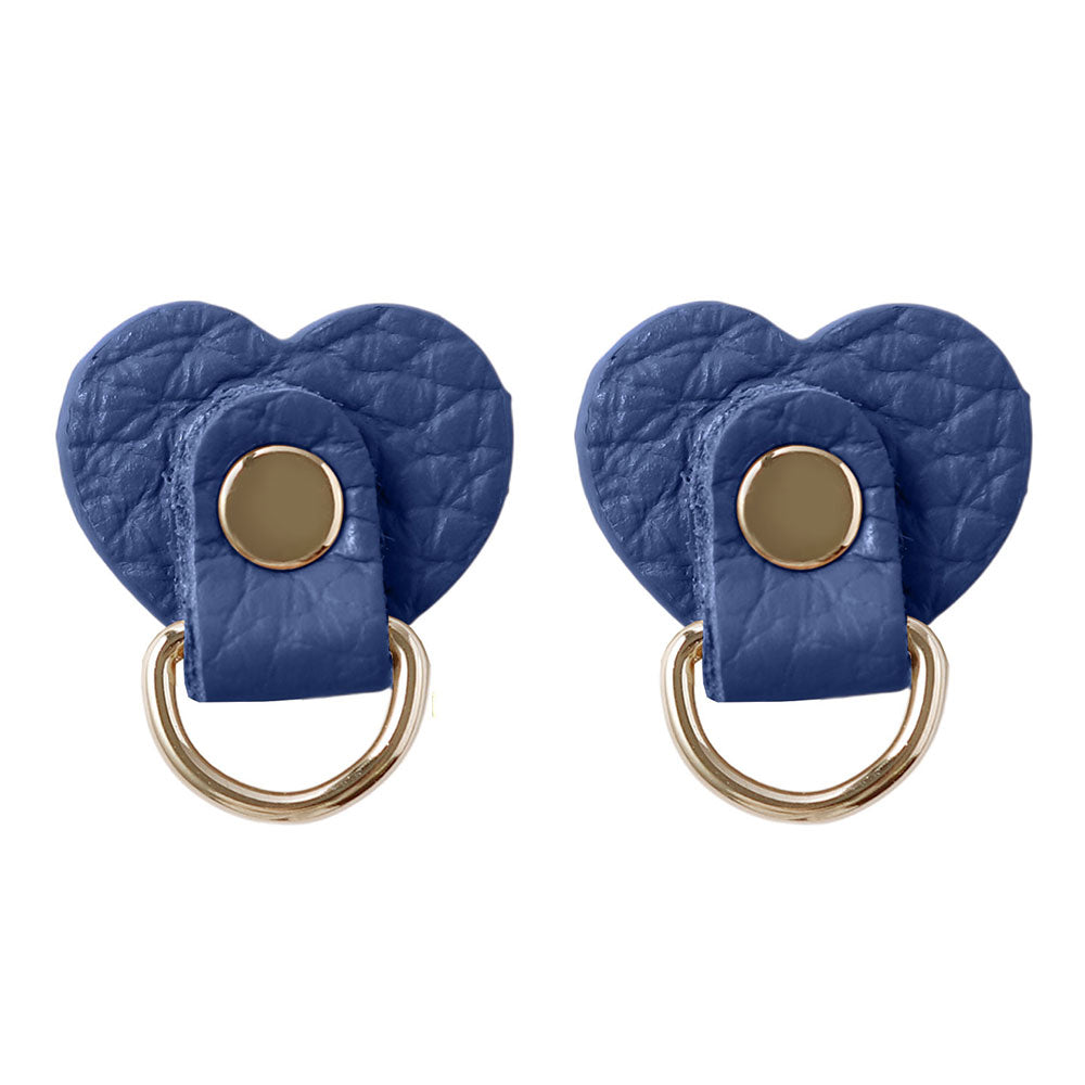 Accessoires cuir véritable 32 couleurs cuir italien grainé lot de 2 porte-charms