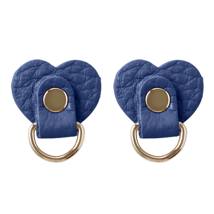 Accessoires cuir véritable 32 couleurs cuir italien grainé lot de 2 porte-charms