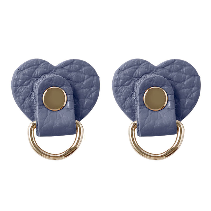 Accessoires cuir véritable 32 couleurs cuir italien grainé lot de 2 porte-charms