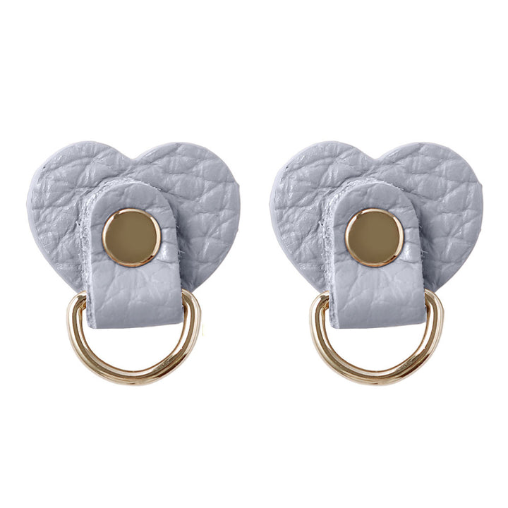 Accessoires cuir véritable 32 couleurs cuir italien grainé lot de 2 porte-charms