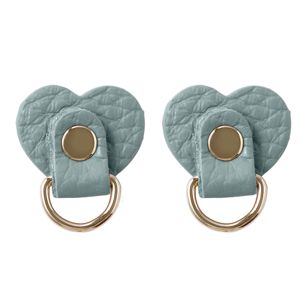 Accessoires cuir véritable 32 couleurs cuir italien grainé lot de 2 porte-charms