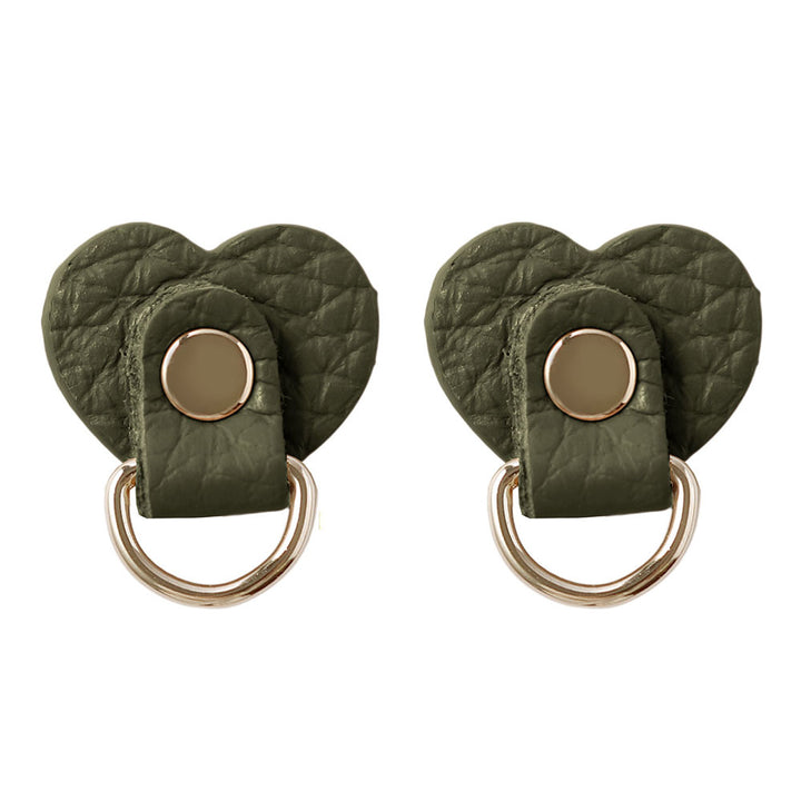 Accessoires cuir véritable 32 couleurs cuir italien grainé lot de 2 porte-charms