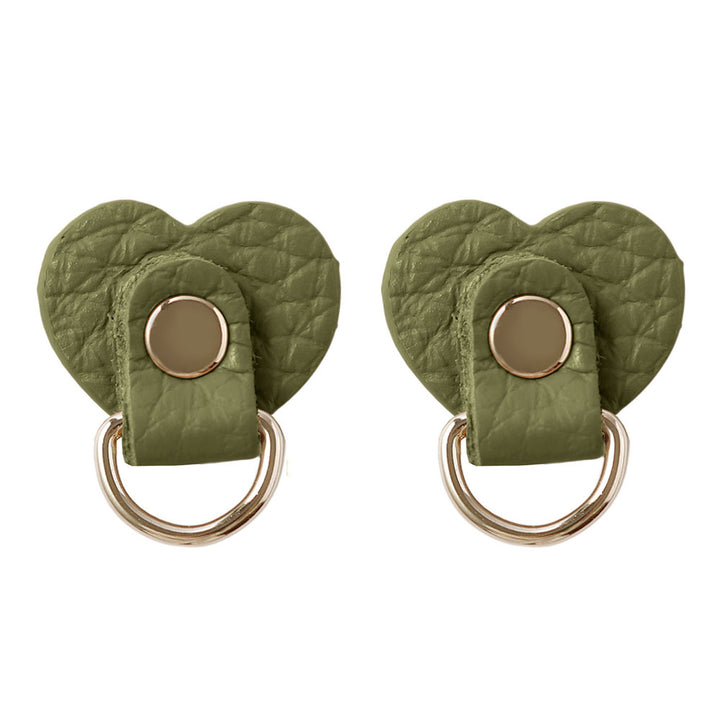 Accessoires cuir véritable 32 couleurs cuir italien grainé lot de 2 porte-charms