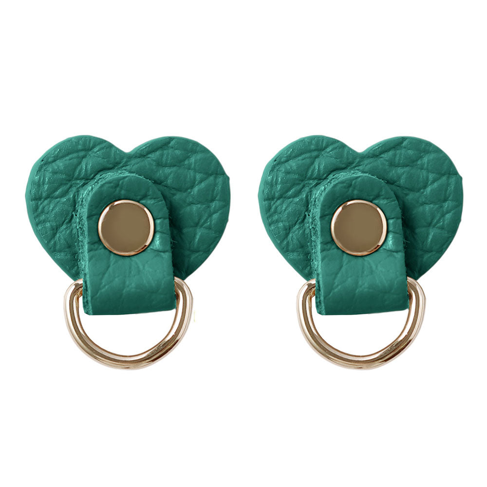 Accessoires cuir véritable 32 couleurs cuir italien grainé lot de 2 porte-charms