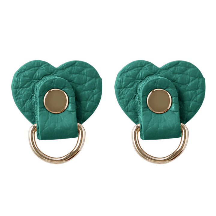 Accessoires cuir véritable 32 couleurs cuir italien grainé lot de 2 porte-charms