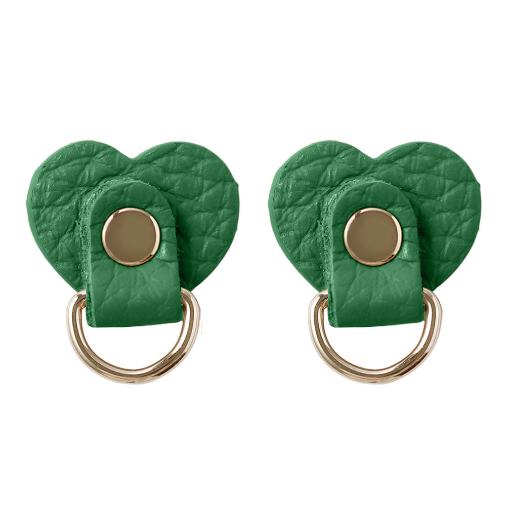 Accessoires cuir véritable 32 couleurs cuir italien grainé lot de 2 porte-charms