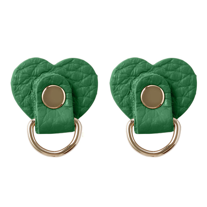 Accessoires cuir véritable 32 couleurs cuir italien grainé lot de 2 porte-charms