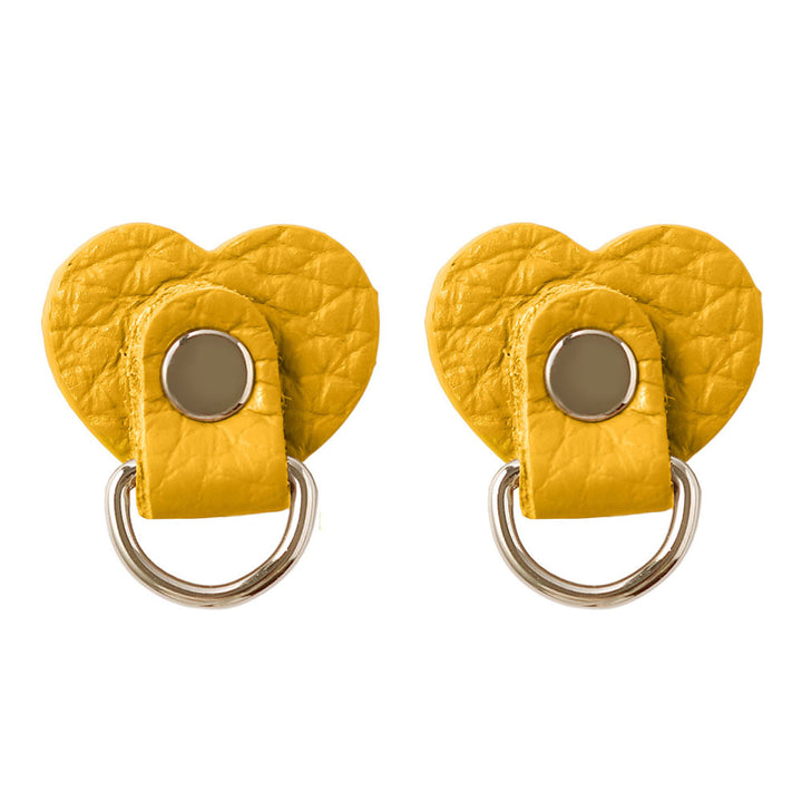 Accessoires cuir véritable 32 couleurs cuir italien grainé lot de 2 porte-charms