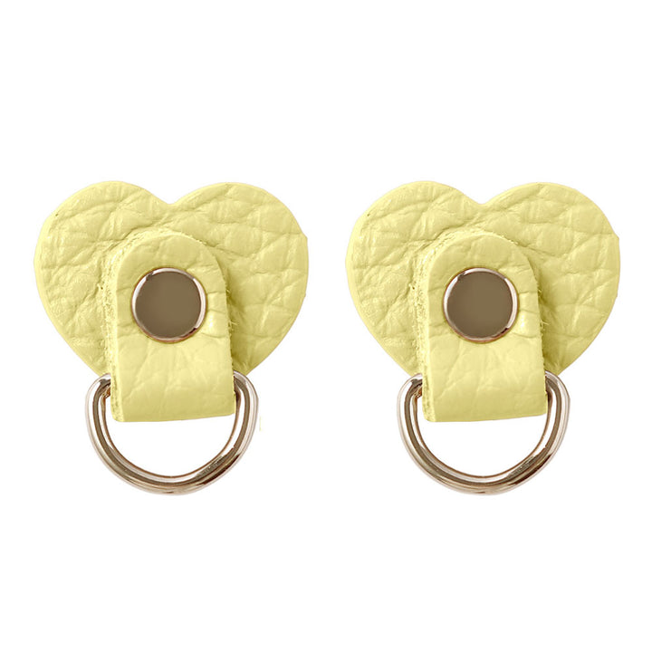 Accessoires cuir véritable 32 couleurs cuir italien grainé lot de 2 porte-charms