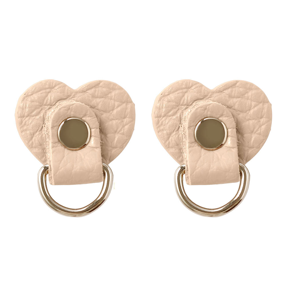 Accessoires cuir véritable 32 couleurs cuir italien grainé lot de 2 porte-charms