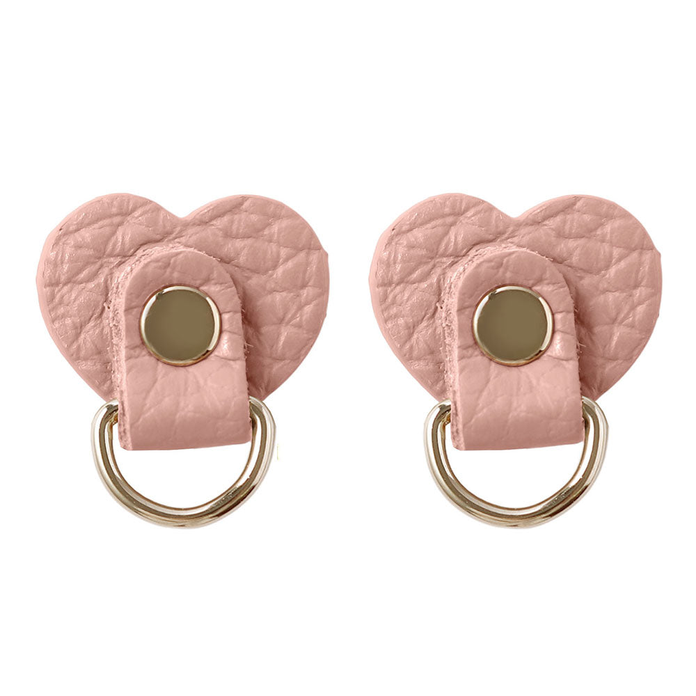 Accessoires cuir véritable 32 couleurs cuir italien grainé lot de 2 porte-charms