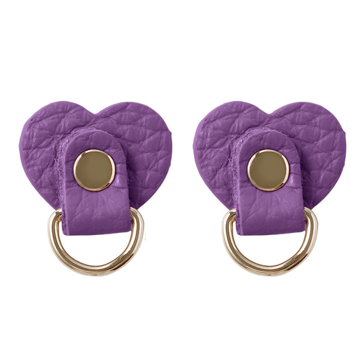 Accessoires cuir véritable 32 couleurs cuir italien grainé lot de 2 porte-charms