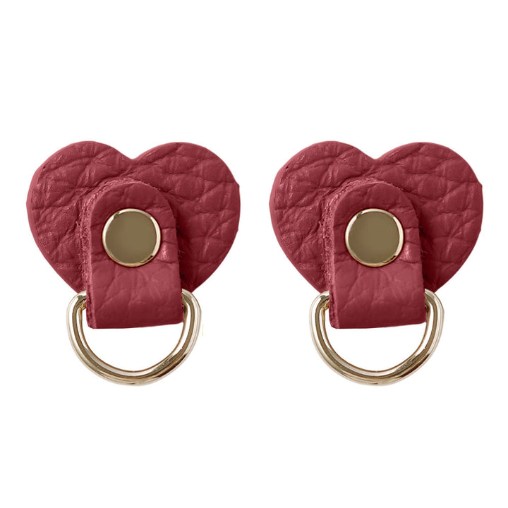 Accessoires cuir véritable 32 couleurs cuir italien grainé lot de 2 porte-charms