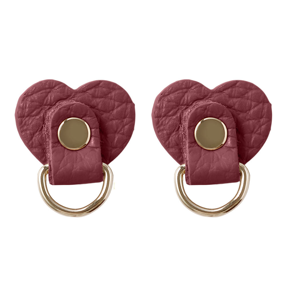 Accessoires cuir véritable 32 couleurs cuir italien grainé lot de 2 porte-charms