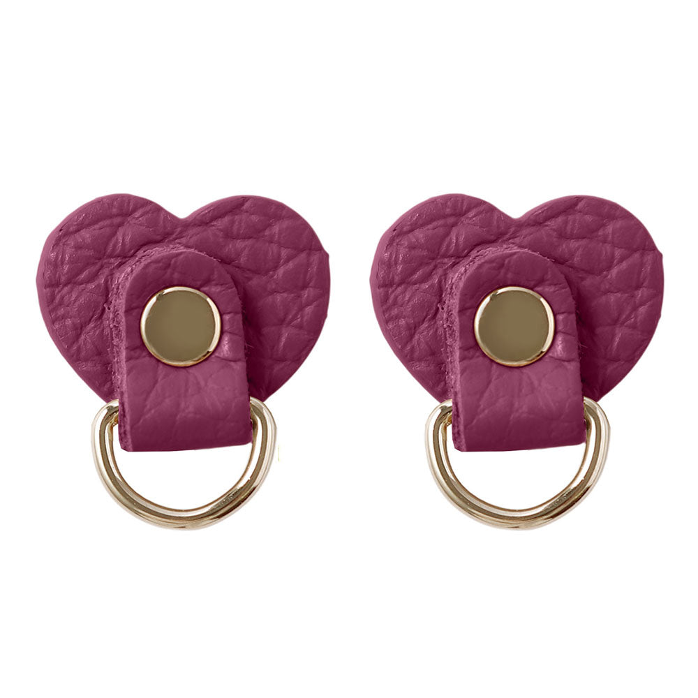 Accessoires cuir véritable 32 couleurs cuir italien grainé lot de 2 porte-charms