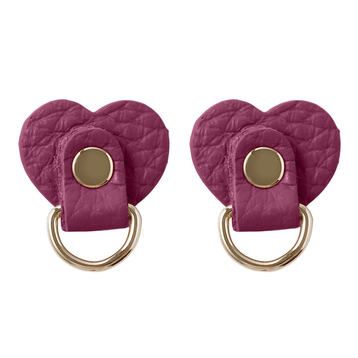 Accessoires cuir véritable 32 couleurs cuir italien grainé lot de 2 porte-charms