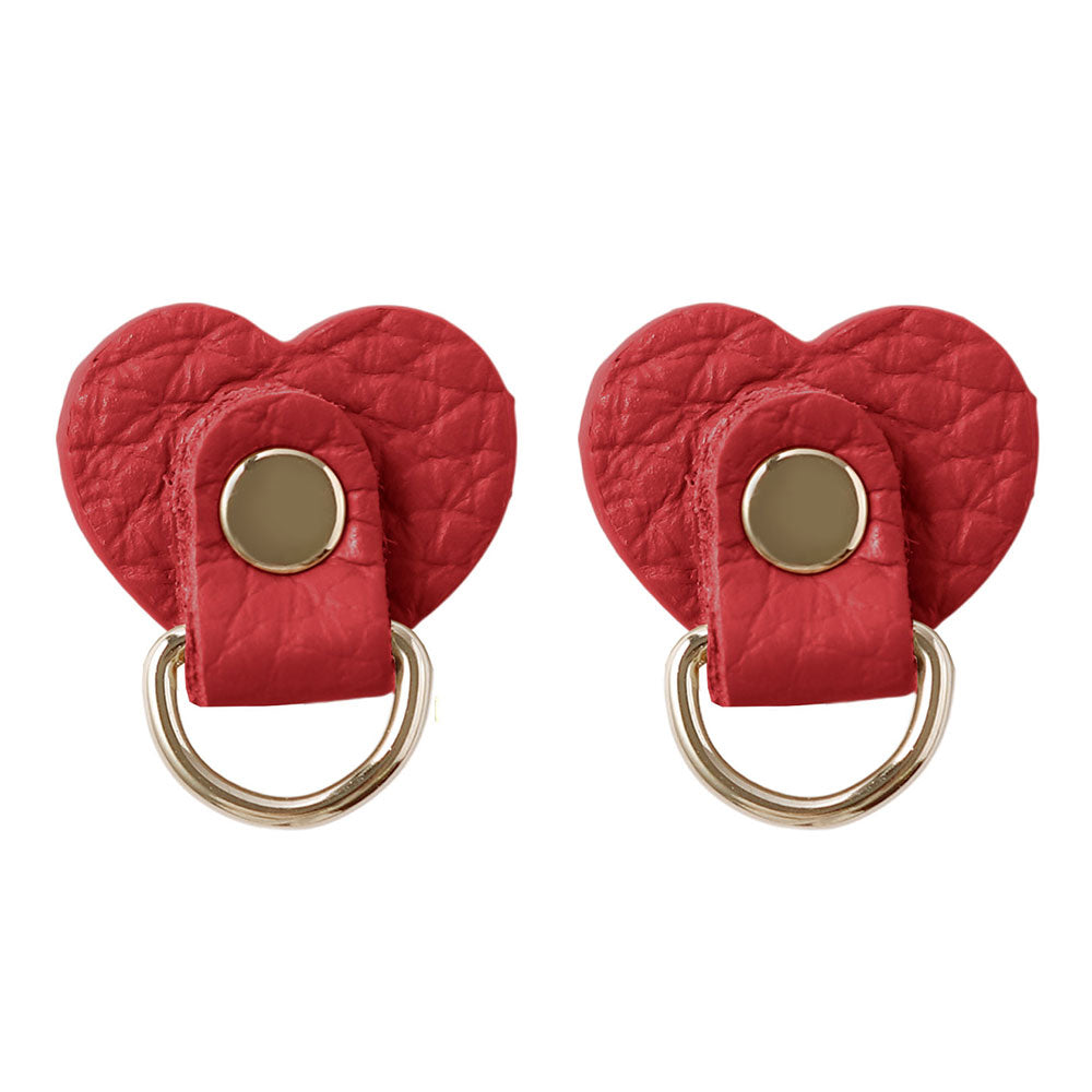 Accessoires cuir véritable 32 couleurs cuir italien grainé lot de 2 porte-charms