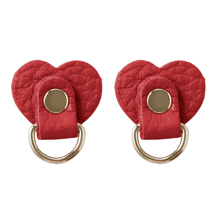 Accessoires cuir véritable 32 couleurs cuir italien grainé lot de 2 porte-charms