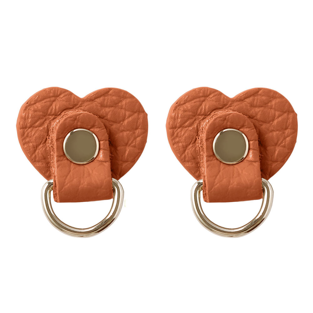 Accessoires cuir véritable 32 couleurs cuir italien grainé lot de 2 porte-charms