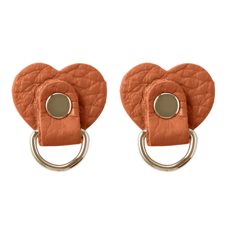 Accessoires cuir véritable 32 couleurs cuir italien grainé lot de 2 porte-charms