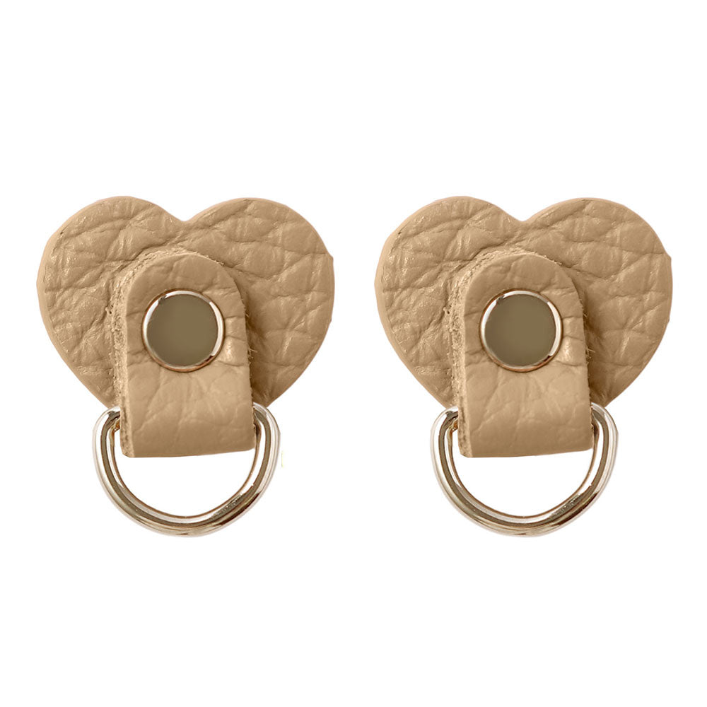 Accessoires cuir véritable 32 couleurs cuir italien grainé lot de 2 porte-charms