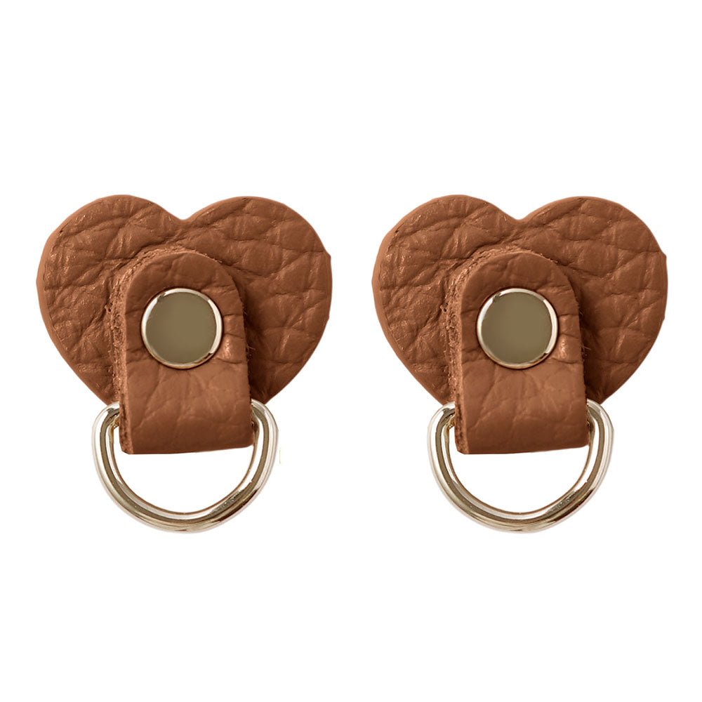 Accessoires cuir véritable 32 couleurs cuir italien grainé lot de 2 porte-charms