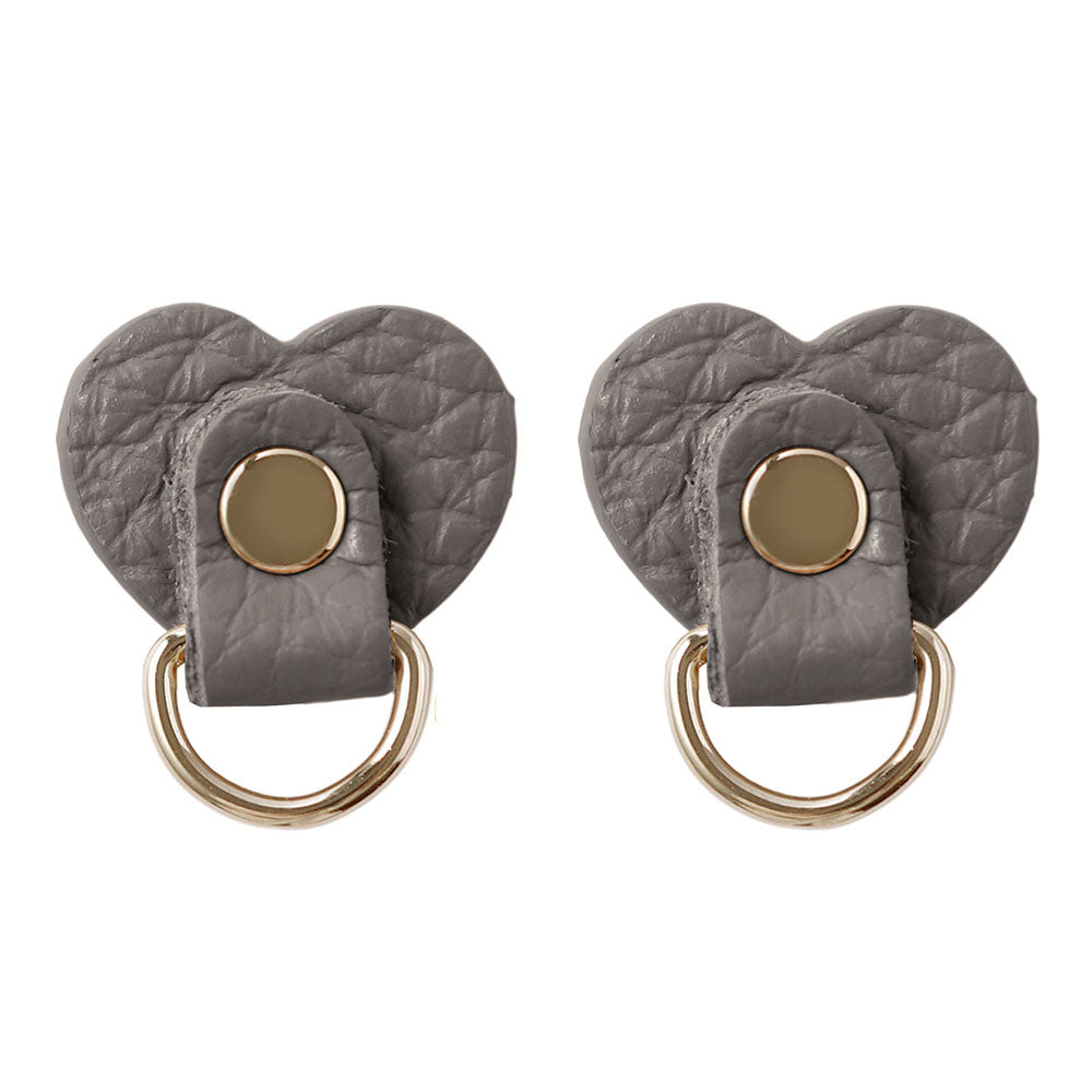 Accessoires cuir véritable 32 couleurs cuir italien grainé lot de 2 porte-charms