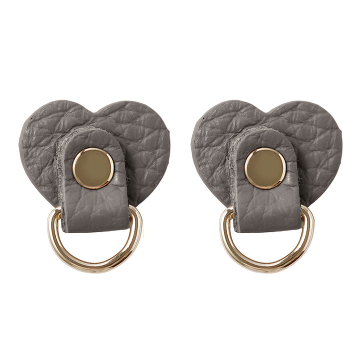 Accessoires cuir véritable 32 couleurs cuir italien grainé lot de 2 porte-charms