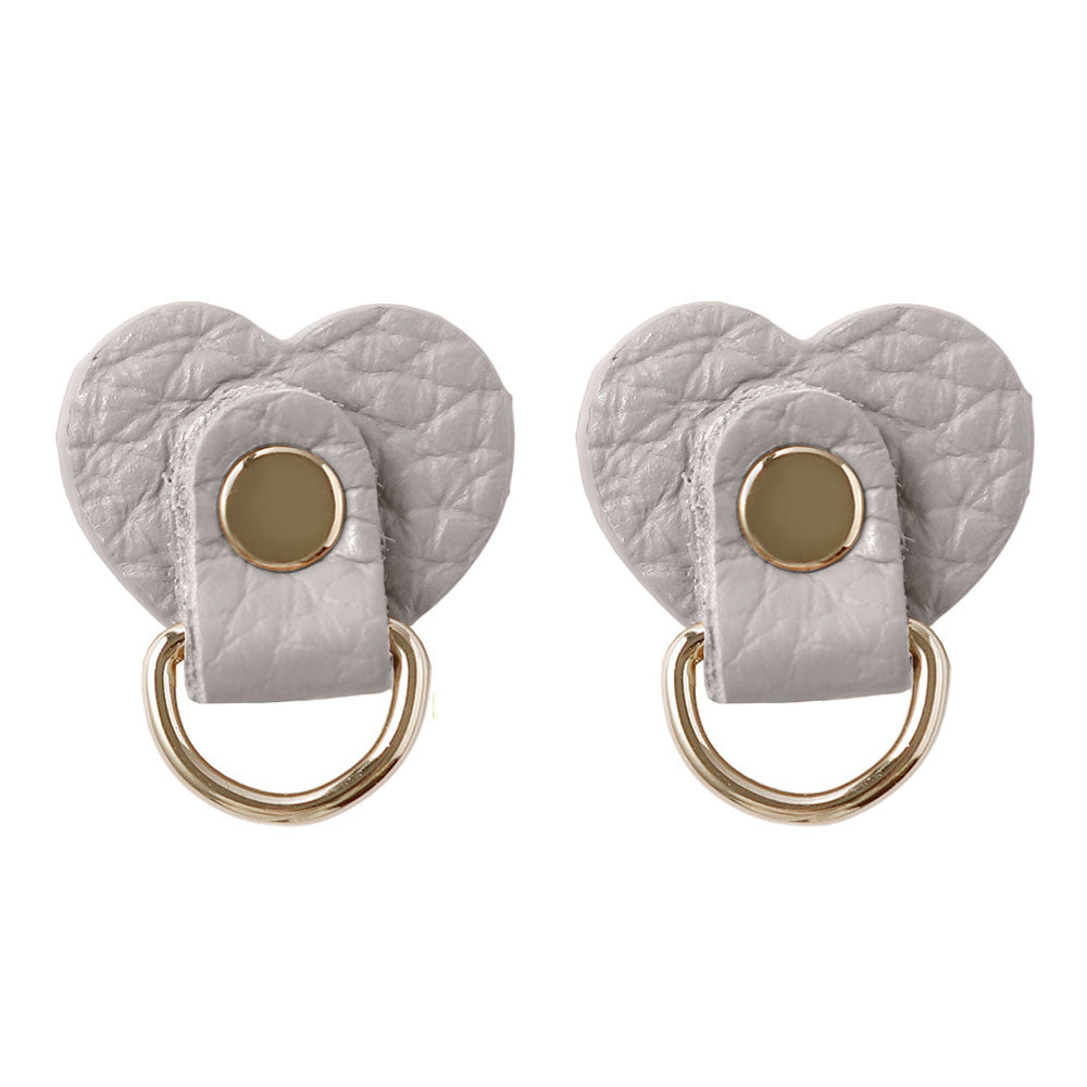 Accessoires cuir véritable 32 couleurs cuir italien grainé lot de 2 porte-charms