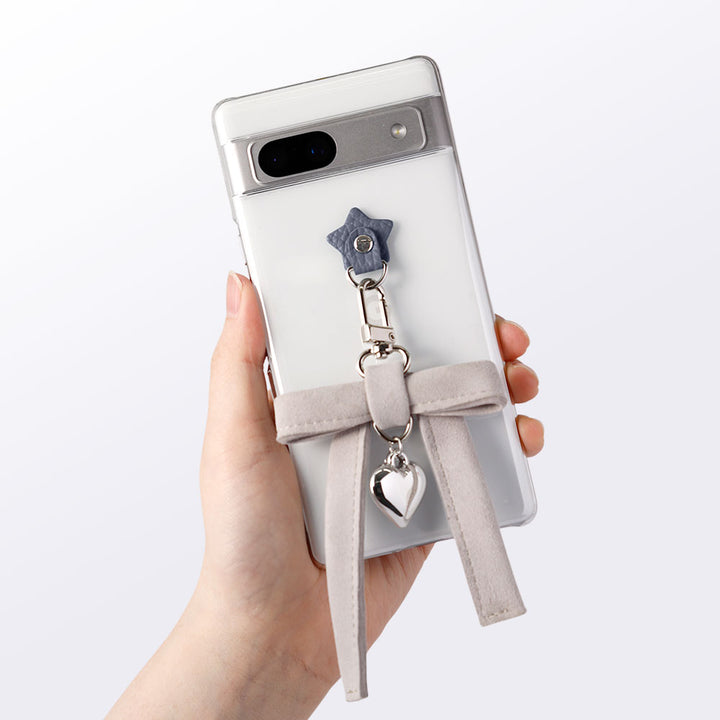 Accessoires cuir véritable 32 couleurs cuir italien grainé lot de 2 porte-charms