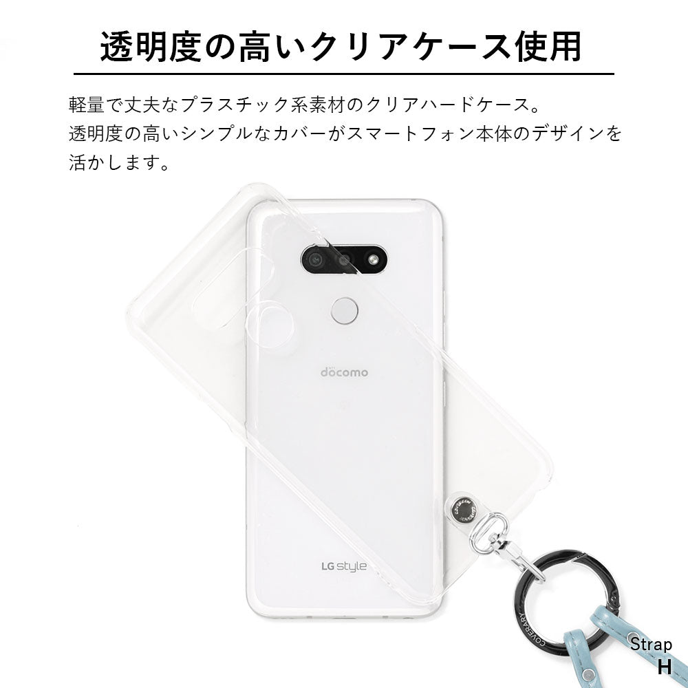 Étui transparent en cuir véritable avec étui pour écouteurs et sangle d'épaule à anneau (réglage des ferrures disponible) pour la série iPhone