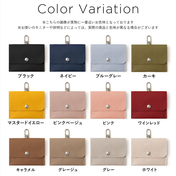 Étui transparent en cuir véritable avec étui pour écouteurs et sangle d'épaule à anneau (avec réglage de la ferrure) et étui arrière