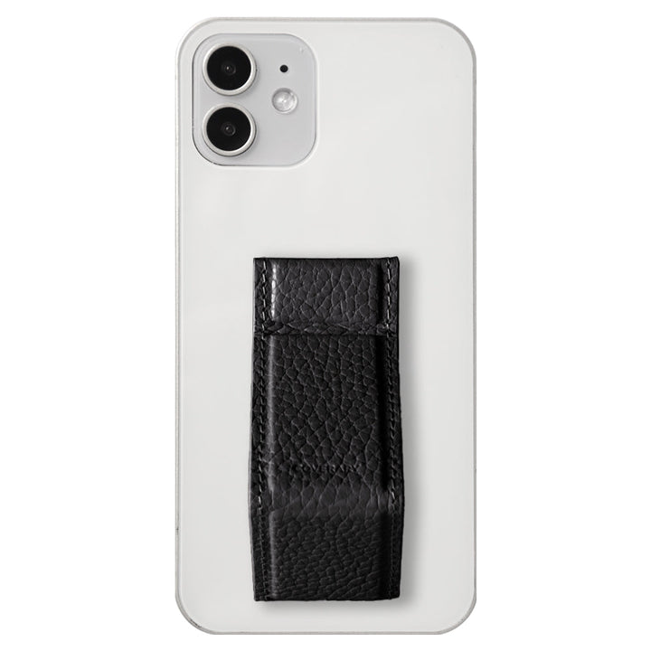 Clear Case Genuine Leather 32 Colors Italian Shrink Leather Stand Hand Belt Attached Back Case (Adhesive Type) AQUOS Series