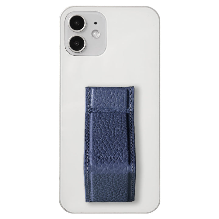 Étui transparent cuir véritable 32 couleurs cuir italien grainé avec support et sangle de main étui arrière (type adhésif) série Xperia