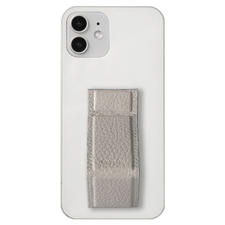 Étui transparent cuir véritable 32 couleurs cuir italien grainé avec support et sangle de main étui arrière (type adhésif) série Xperia