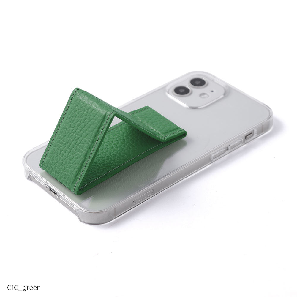 Clear Case Genuine Leather 32 Colors Italian Shrink Leather Stand Hand Belt Attached Back Case (Adhesive Type) AQUOS Series