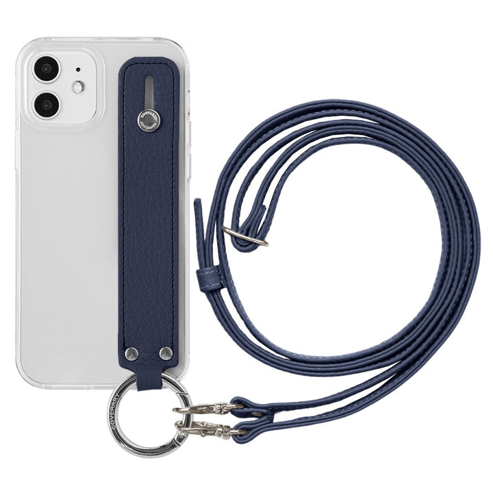 Clear case genuine leather 32 colors Italian shrink leather with hand belt & shoulder strap back case Google Pixel series