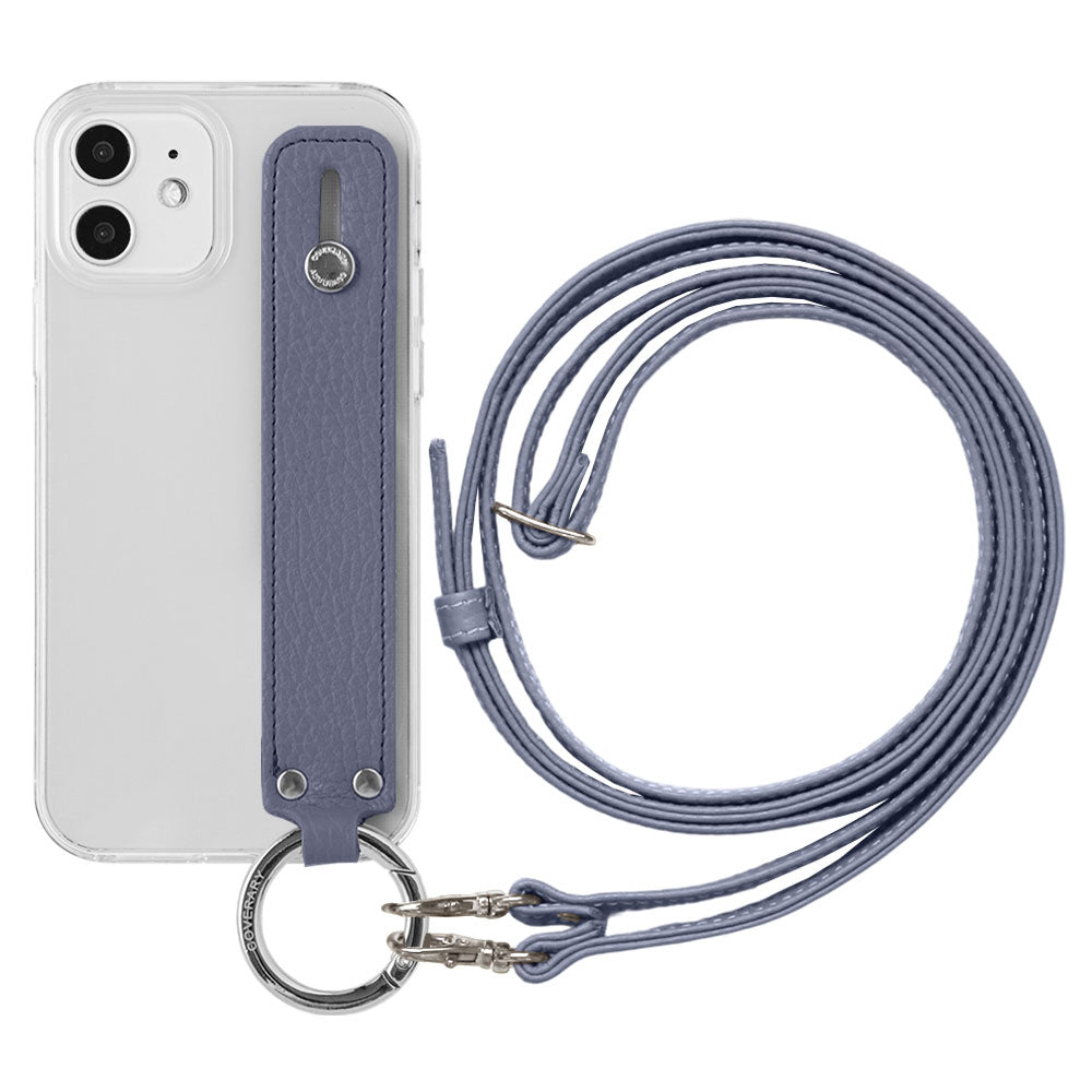 Clear case genuine leather 32 colors Italian shrink leather with hand belt & shoulder strap back case Google Pixel series