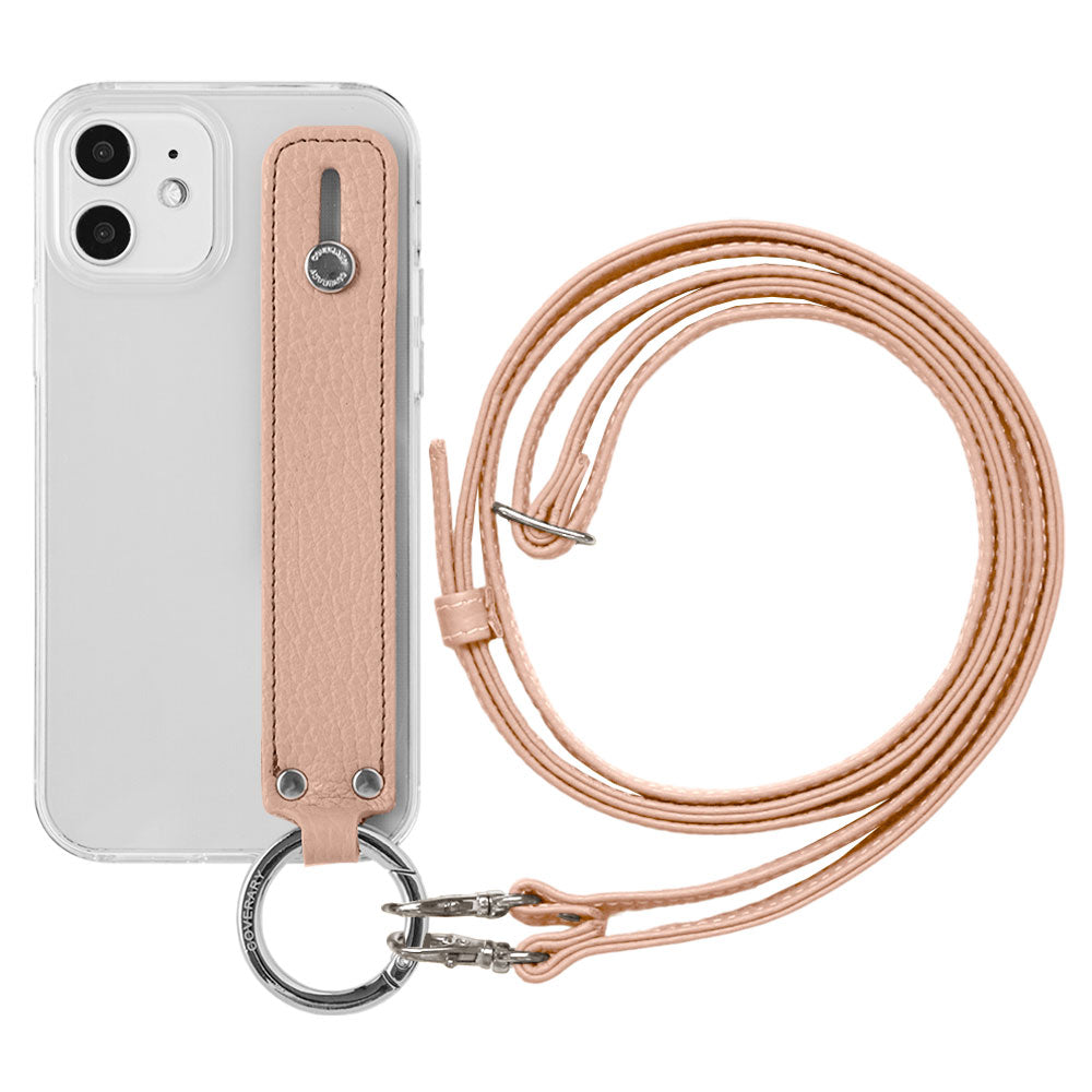 Clear case genuine leather 32 colors Italian shrink leather with hand belt & shoulder strap back case Google Pixel series