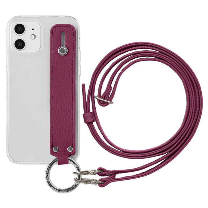 Clear case genuine leather 32 colors Italian shrink leather with hand belt & shoulder strap back case Google Pixel series