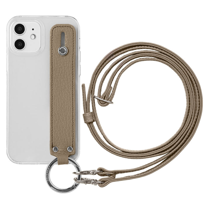 Clear case genuine leather 32 colors Italian shrink leather with hand belt & shoulder strap back case Google Pixel series