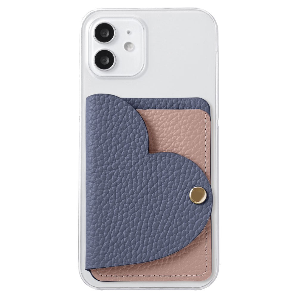 Clear case genuine leather 32 colors Italian shrink leather with heart mirror card case back case Xperia series