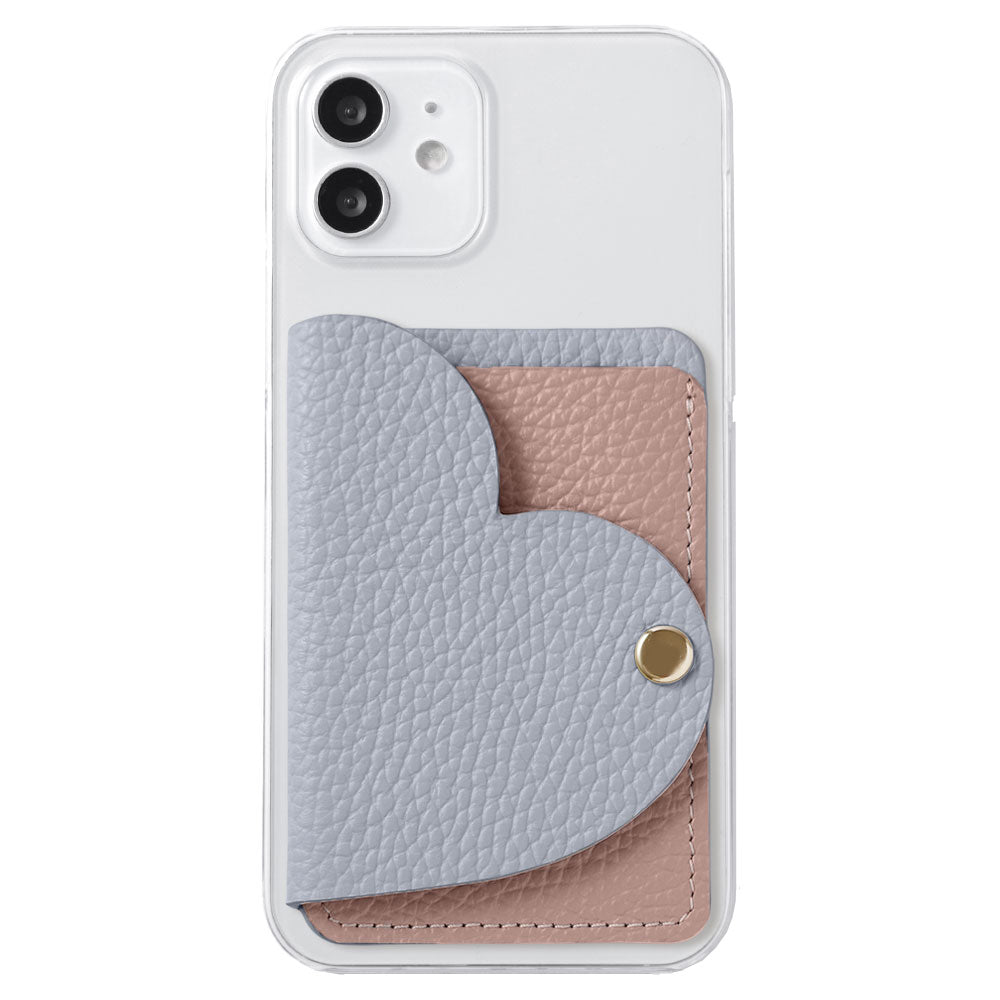 Clear case genuine leather 32 colors Italian shrink leather with heart mirror card case back case Xperia series