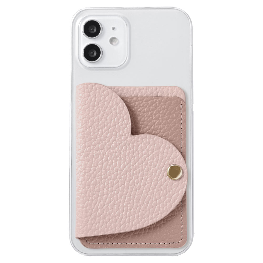 Clear case genuine leather 32 colors Italian shrink leather with heart mirror card case back case Xperia series