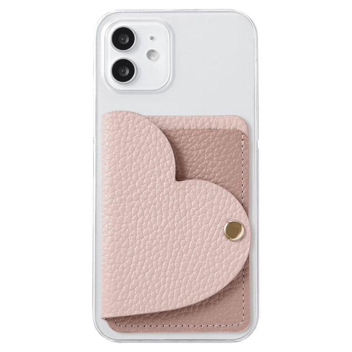 Clear case genuine leather 32 colors Italian shrink leather with heart mirror card case back case Galaxy series