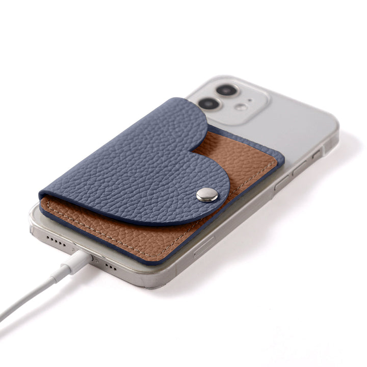 Clear Case Genuine Leather 32 Colors Italian Shrink Leather With Heart Mirror Card Case Back Case AQUOS Series