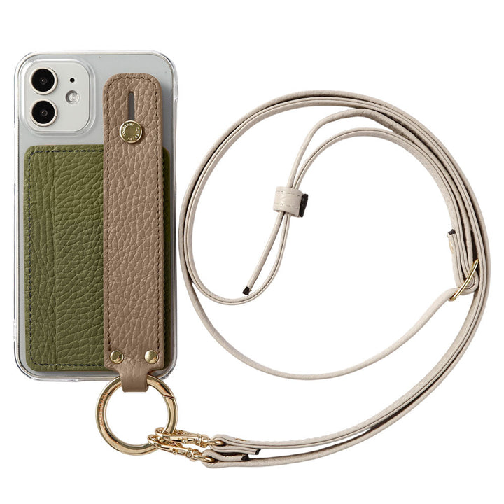 Clear Case Genuine Leather 32 Colors Italian Shrink Leather Card Storage With Hand Belt & Shoulder Strap Back Case Xperia Series